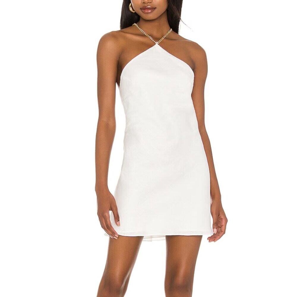 Amanda Uprichard Claudia X Back Chain Dress
